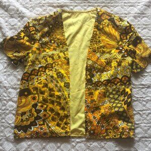 Vintage Yellow 70s cropped jacket- top